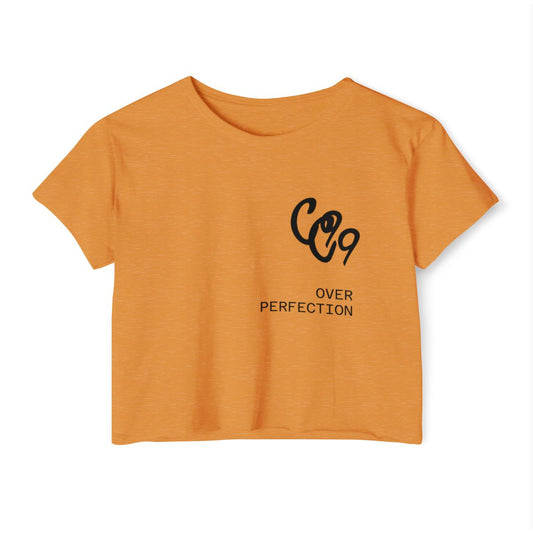 Cloud9 Over Perfection Printed β Antique Gold Crop Top