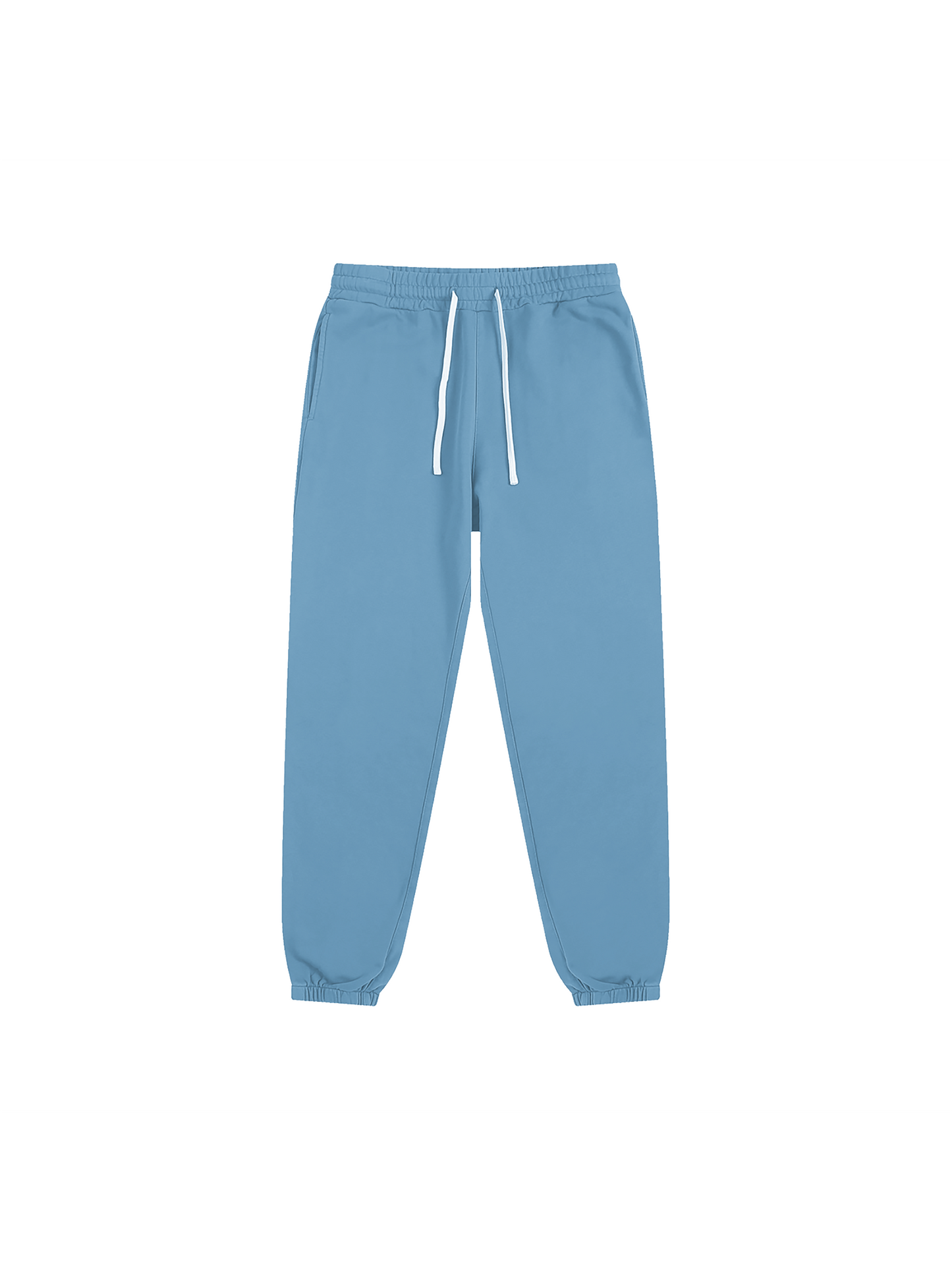 Blue Oversized Sweatpants & Deep Drop Shoulder Tee Set – Essentials