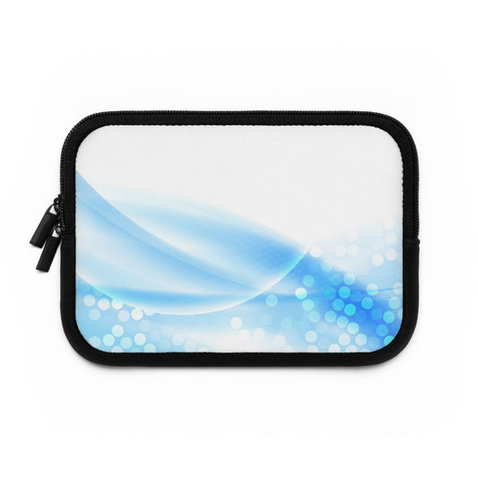 Stylish Laptop Sleeve with Blue Wave Design, Waterproof