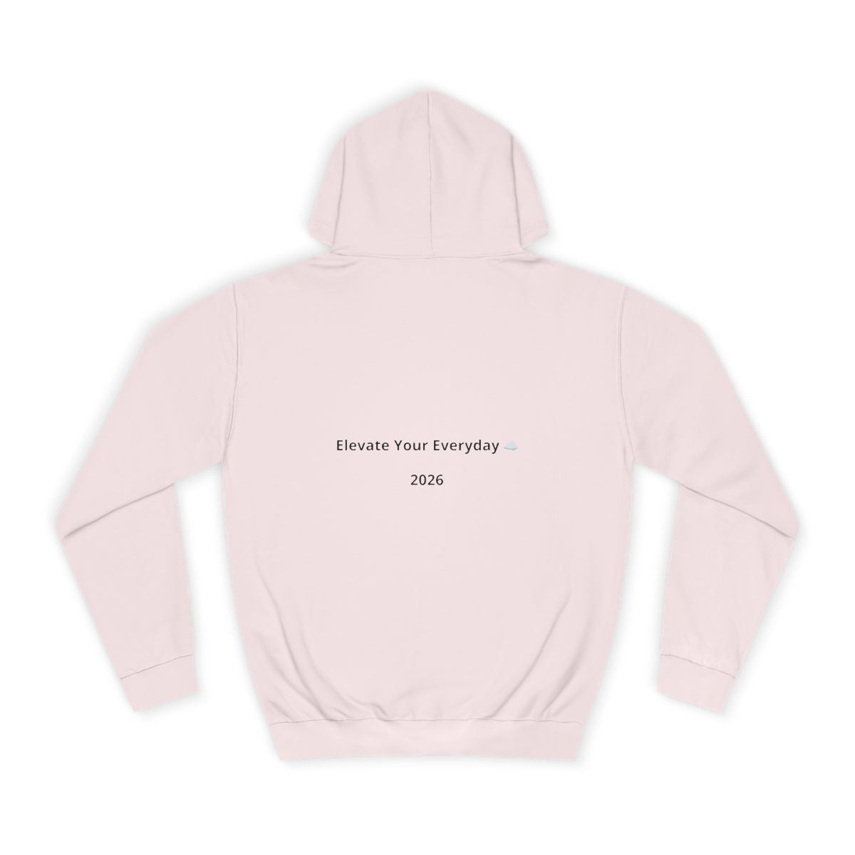 Pink “Elevate Your Everyday 786” Heart Hoodie – Baby Pink