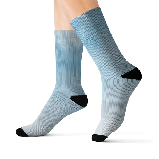 White/Blue Socks