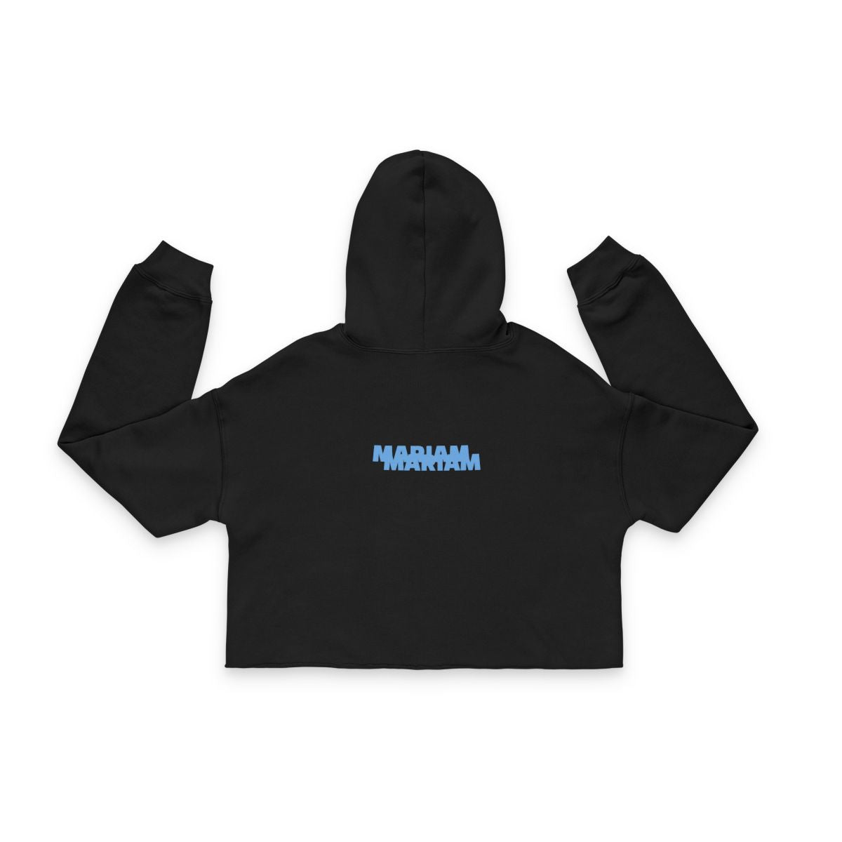 C9 Personalized Black Cropped Hoodie Printed for Women