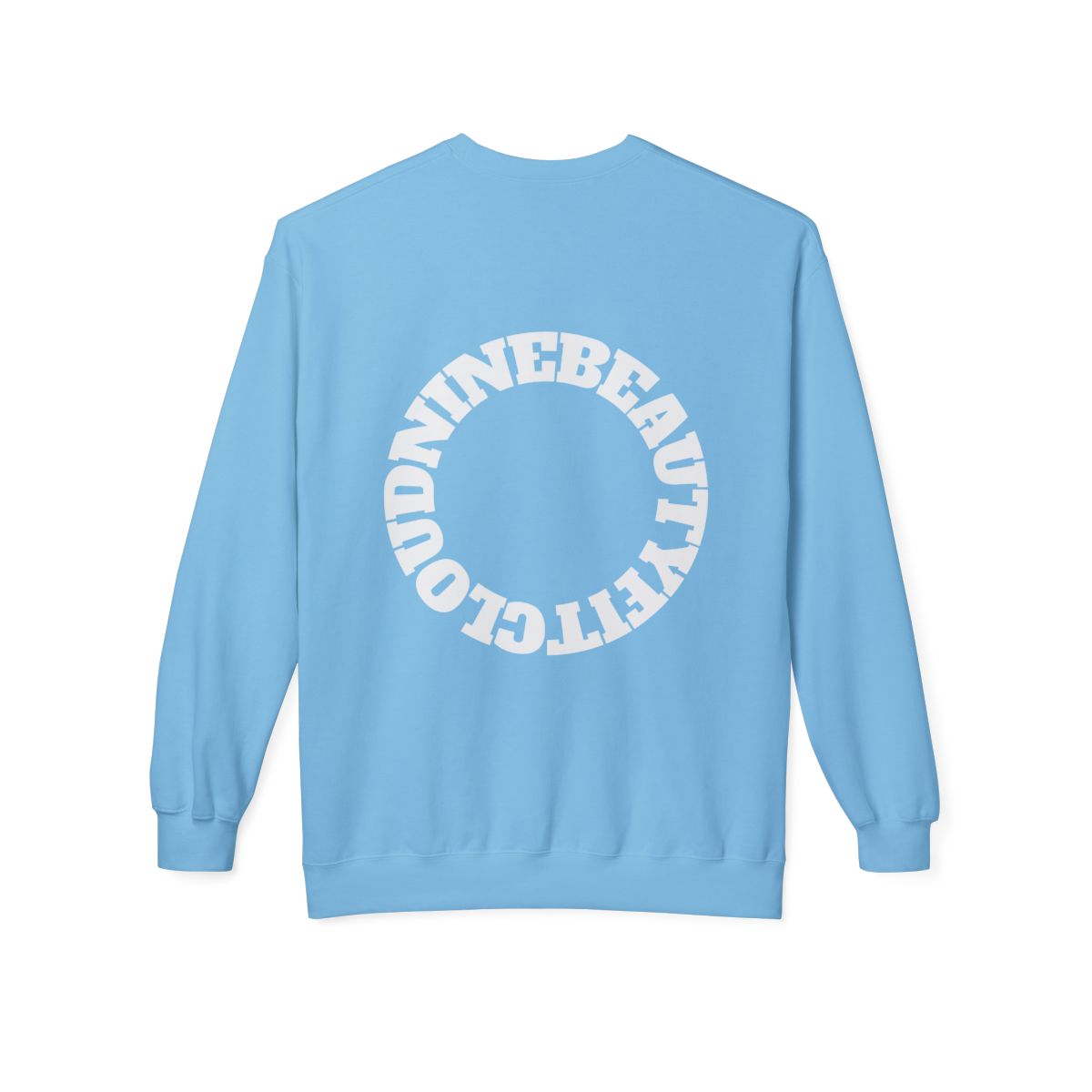 Blue Alhamdulillah Crewneck Sweatshirt Minimal Islamic Gratitude Pullover