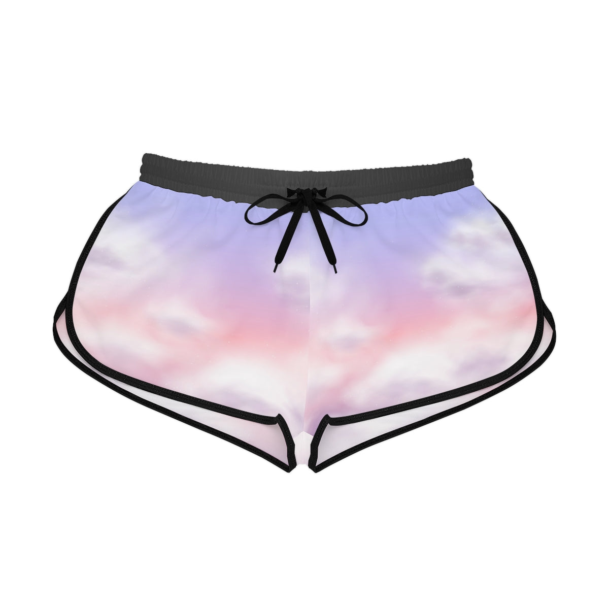 Black Pastel Cloud Relaxed Shorts for Women – Ultra-Comfortable Summer Fit