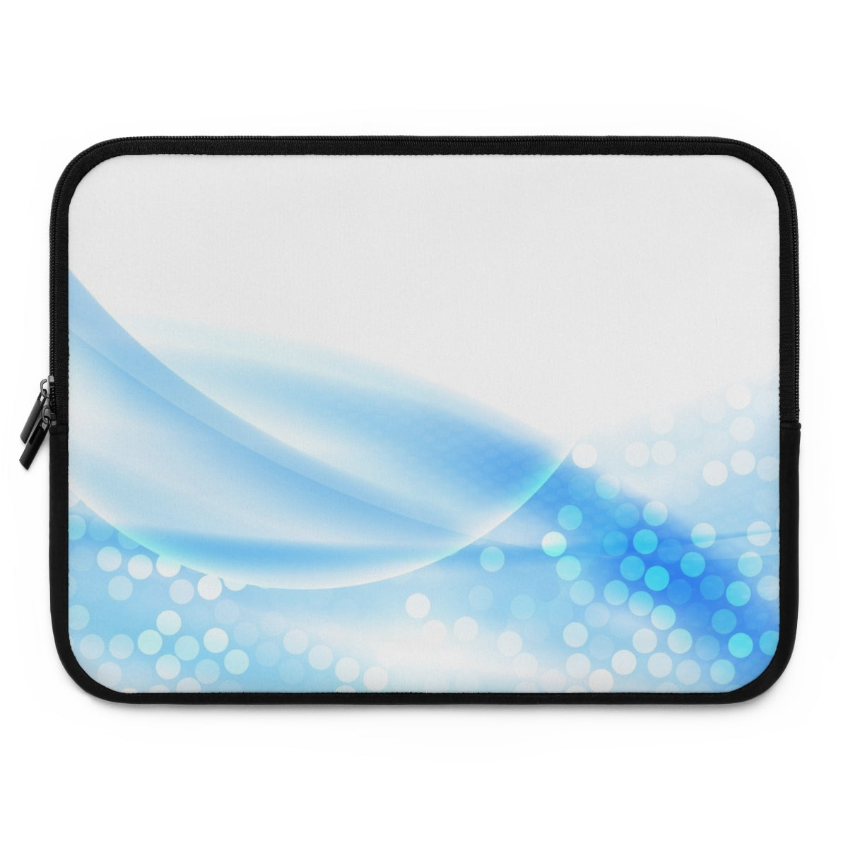 Stylish Laptop Sleeve with Blue Wave Design, Waterproof