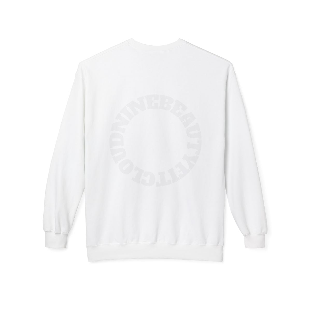 White Alhamdulillah Crewneck Sweatshirt Minimal Islamic Gratitude Pullover