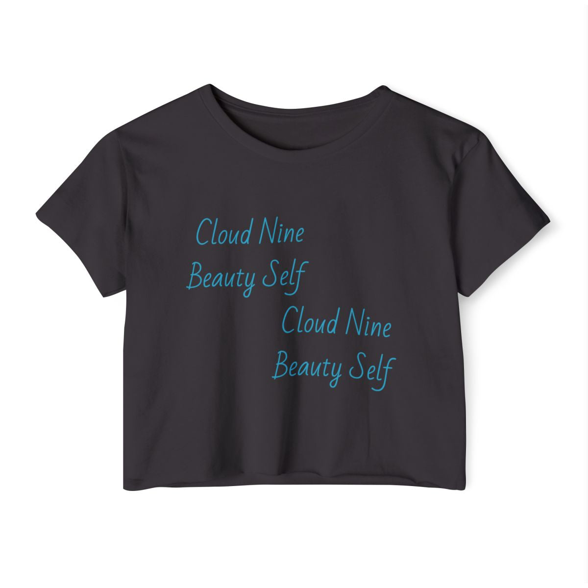Cloud9 Beauty Self Printed – Black Crop Top