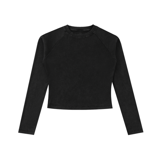 CloudNineBeautyFit’s Black Long Sleeve Bodycon Tee