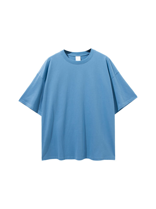 Blue Oversized Sweatpants & Deep Drop Shoulder Tee Set – Essentials