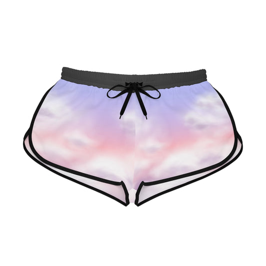 Black Pastel Cloud Relaxed Shorts for Women – Ultra-Comfortable Summer Fit
