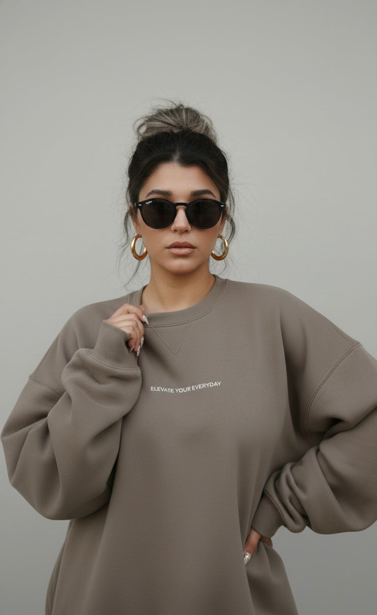Elevate Your Everyday Crewneck – Taupe