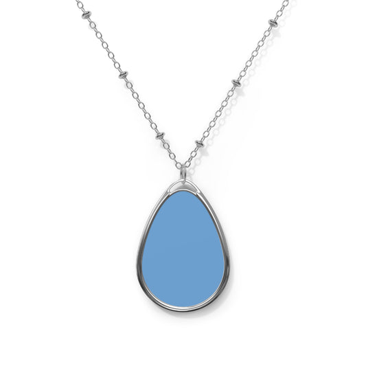 Blue Oval Necklace